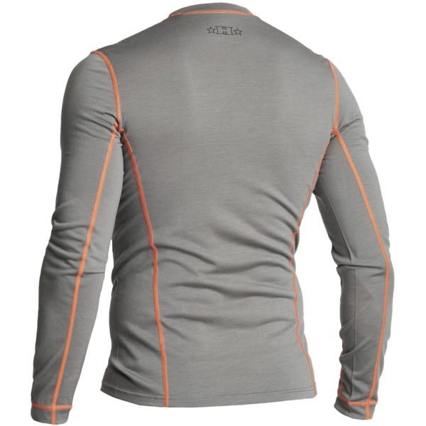 Halvarssons Light Wool Sweater Grey and Orange - Image 2
