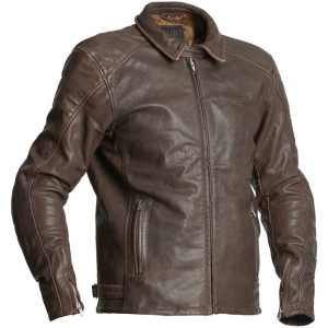 Halvarssons Trenton Leather Motorcycle Jacket Brown