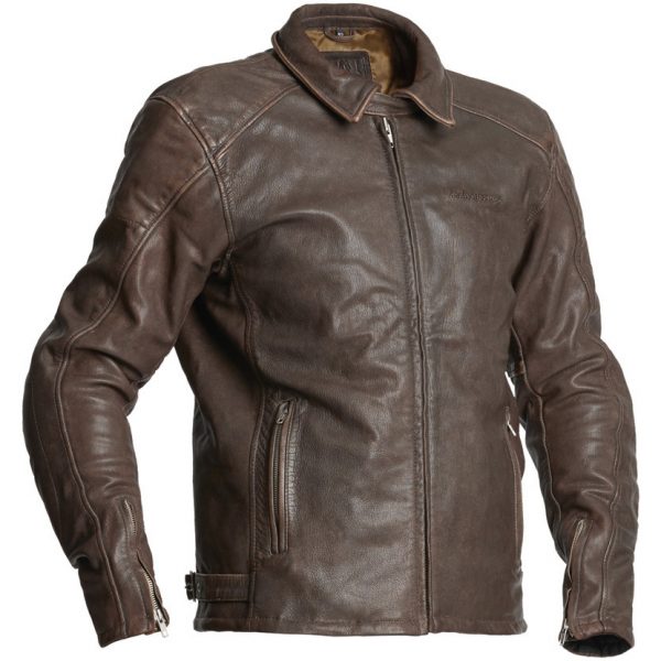 Halvarssons Trenton Leather Motorcycle Jacket Brown
