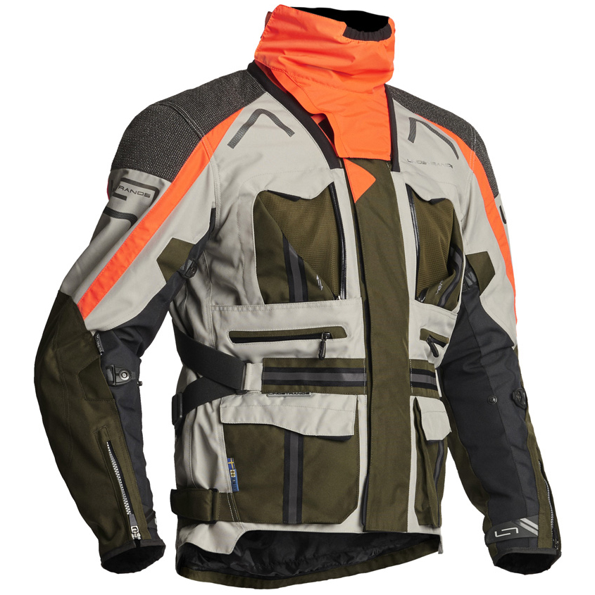 green textile motorcycle jacket