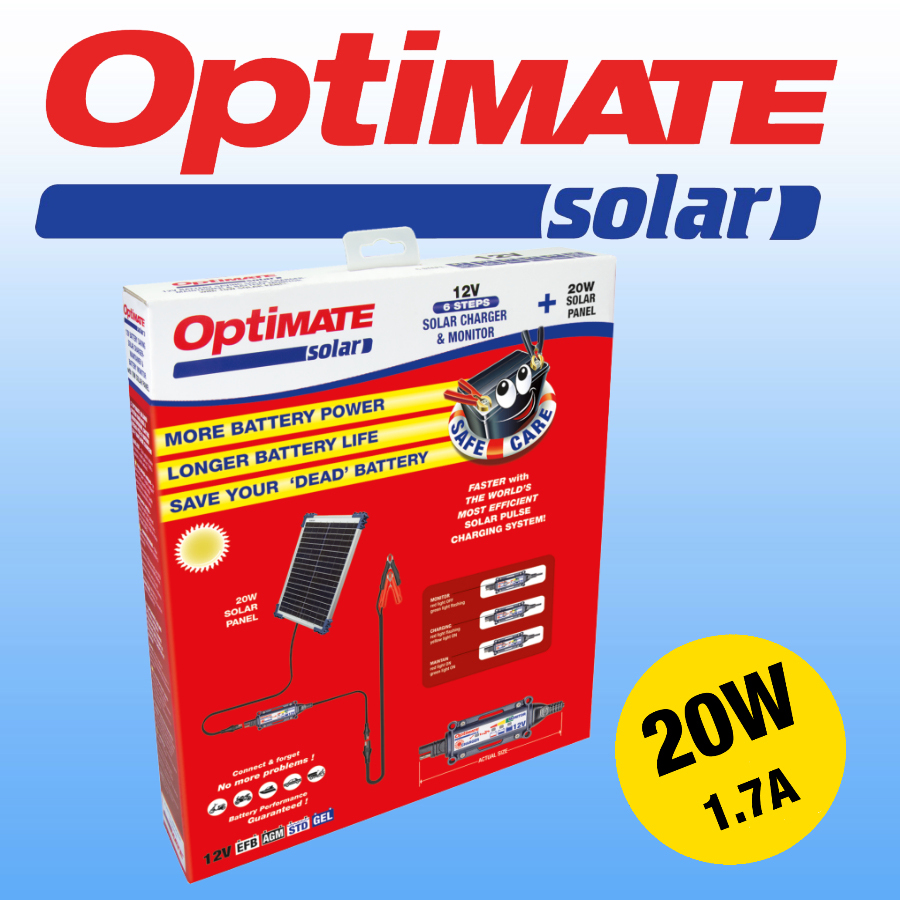Optimate Solar Panel Battery Charger 20W