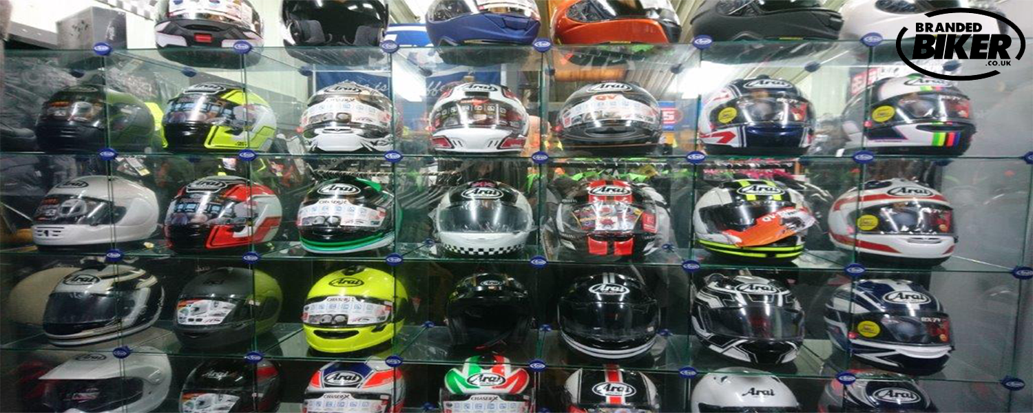 Wide Range of Helmets on display at Branded Biker Wide Range of Helmets on display at Branded Biker