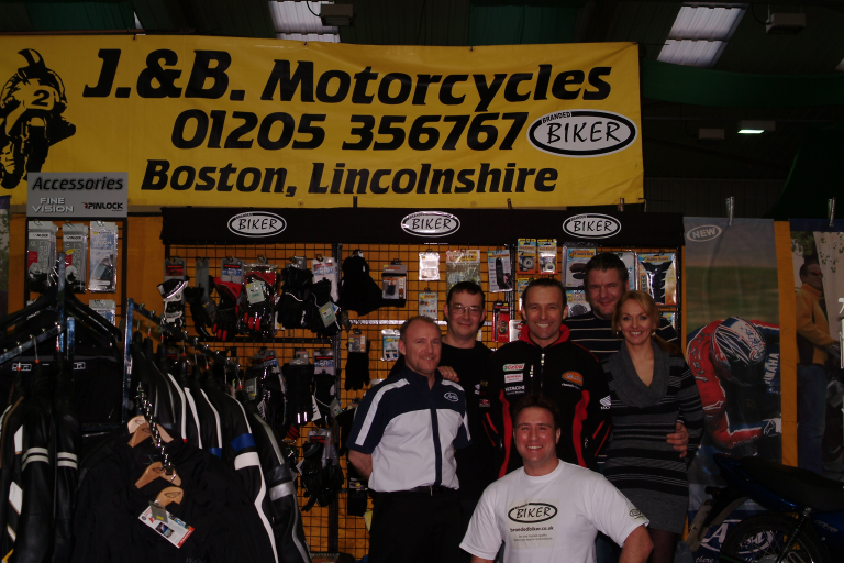 Springfields Motorbike Show with J and B Motorcycles Branded Biker