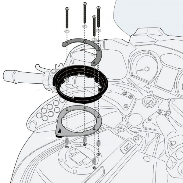 Givi BF47 Tanklock Fitting BMW R1200RT 2005 to 2013