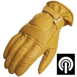 Lindstrands Lauder Leather Motorcycle Gloves Tan