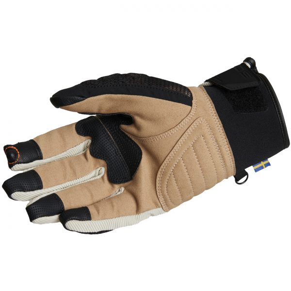 Lindstrands Nyhusen Short Textile Motorcycle Gloves Black Khaki