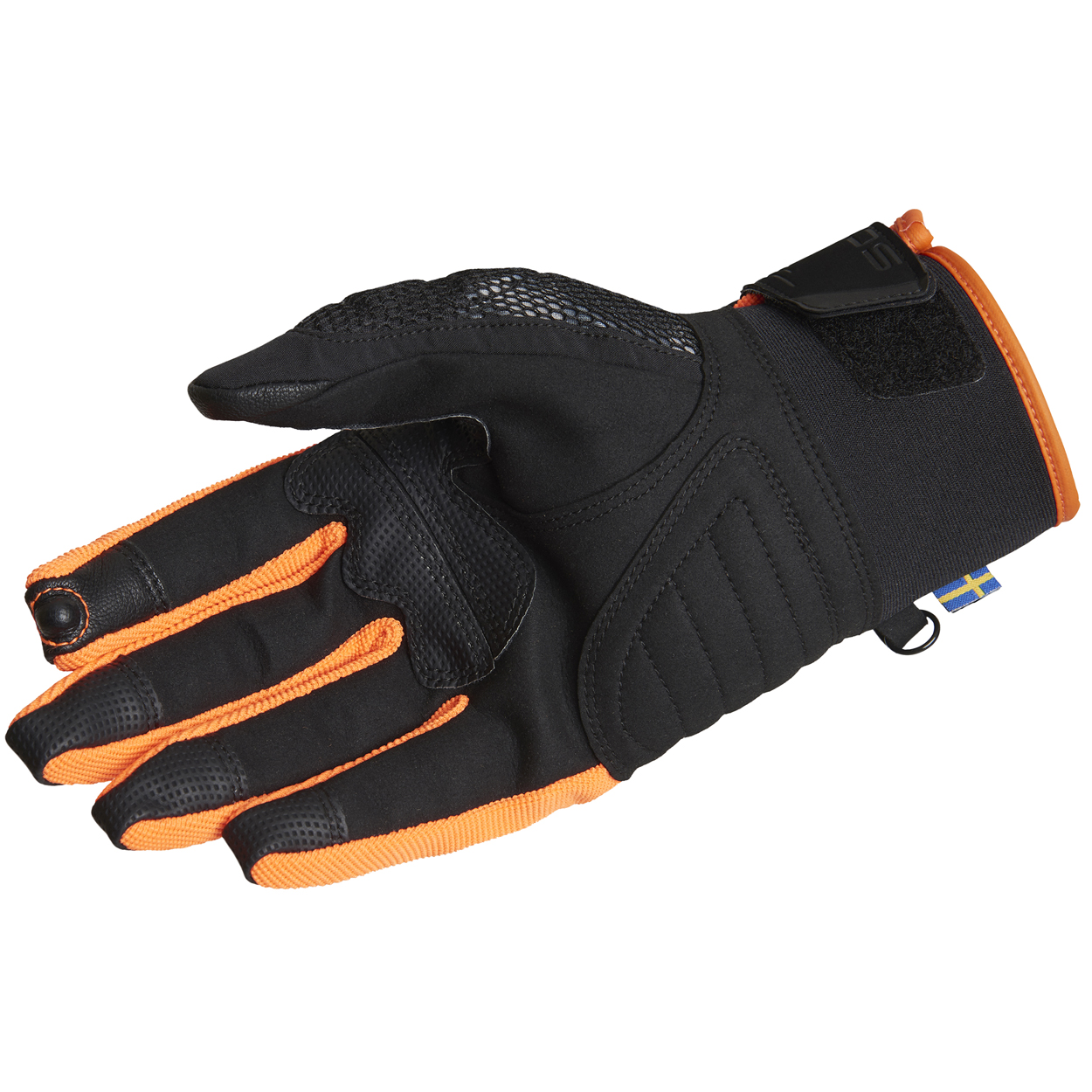 Black and orange motorcycle gloves sales
