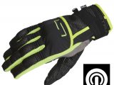 Lindstrands Nyhusen Short Textile Motorcycle Gloves Black Yellow