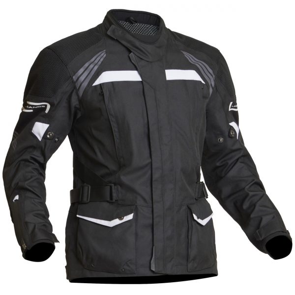 Lindstrands Transtrand Laminated Motorcycle Jacket Black White