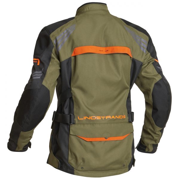 Lindstrands Transtrand Laminated Motorcycle Jacket Green Orange