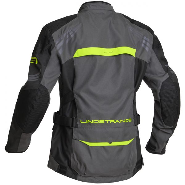 Lindstrands Transtrand Laminated Motorcycle Jacket Grey Yellow