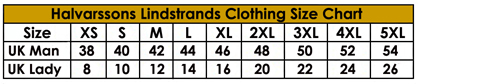 Lindstrands Jacket size Guide