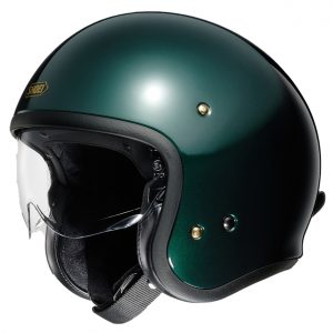 Shoei J O Open Face Motorcycle Helmet British Green