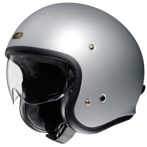 Shoei J O Open Face Motorcycle Helmet Matt Light Silver