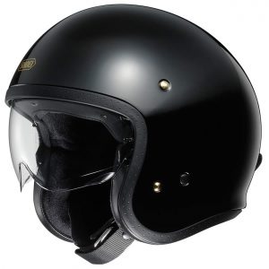 Shoei J O Open Face Motorcycle Helmet Plain Gloss Black