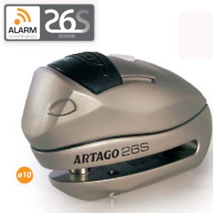 Artago 26S 10mm Motorcycle Alarm Disc Lock Metallic