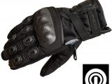 Lindstrands Siljan Leather Mesh Motorcycle Gloves Black