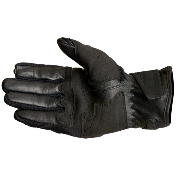 Lindstrands Siljan Leather Mesh Motorcycle Gloves Black