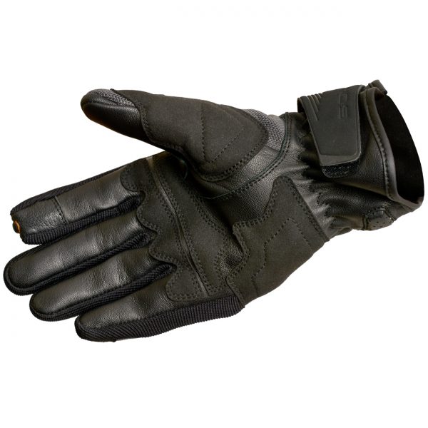 Lindstrands Siljan Leather Mesh Motorcycle Gloves Grey Black
