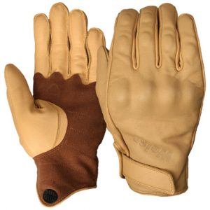 Weise Victory Short Leather Motorcycle Gloves Tan