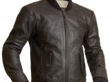 Halvarssons Torsby Classic Leather Motorcycle Jacket Brown