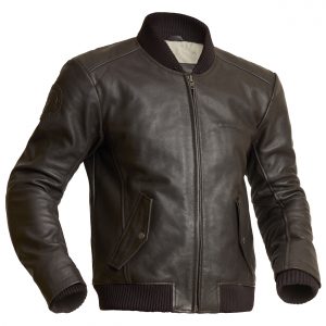 Halvarssons Torsby Classic Leather Motorcycle Jacket Brown