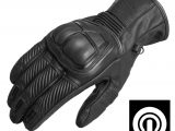 Lindstrands Bada Leather Motorcycle Gloves Black
