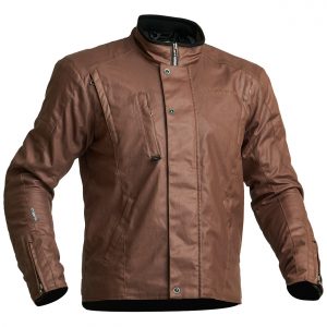 Lindstrands Fergus Textile Waterproof Wax Motorcycle Jacket Brown