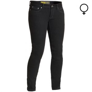 Lindstrands Fide Lady Denim Stretch Motorcycle Jeans Black