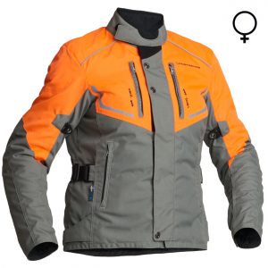 Lindstrands Halden Lady Textile Motorcycle Jacket Orange Fog