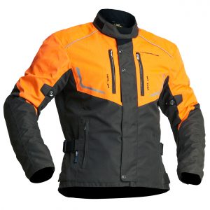 Lindstrands Halden Textile Motorcycle Jacket Grey Orange