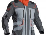 Lindstrands Myrvik Textile Motorcycle Jacket Grey Orange