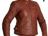 Halvarssons Nyvall Lady Leather Motorcycle Jacket Cognac