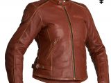 Halvarssons Nyvall Lady Leather Motorcycle Jacket Cognac