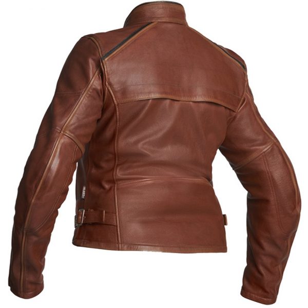 Halvarssons Nyvall Lady Leather Motorcycle Jacket Cognac