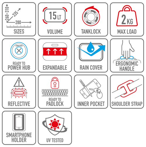 Givi ST612 Tanklock Motorcycle Tank Bag 15 Litre