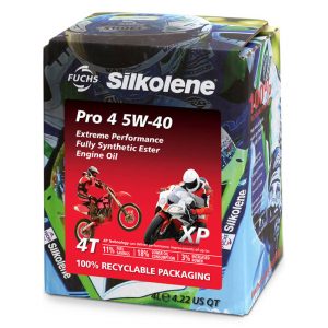 Silkolene Pro 4 5W 40 XP Motorcycle Racing Engine Oil 4L