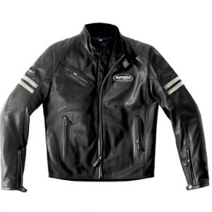 Spidi Ace Leather Motorcycle Jacket Black