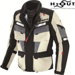 Spidi Marathon Textile Motorcycle Jacket Black White Grey