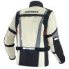 Spidi Marathon Textile Motorcycle Jacket Black White Grey Rear View