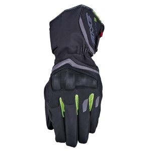 Five WFX3 Evo WP Motorcycle Gloves Black Fluo Yellow