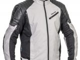 Halvarssons Solberg Textile Motorcycle Jacket Light Grey Black