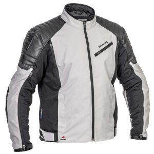 Halvarssons Solberg Textile Motorcycle Jacket Light Grey Black