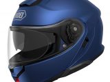 Shoei Neotec 3 Motorcycle Helmet Plain Matt Blue Metallic