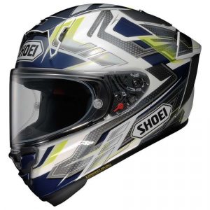 Shoei X-SPR Pro Motorcycle Helmet Escalate TC2 Blue Yellow