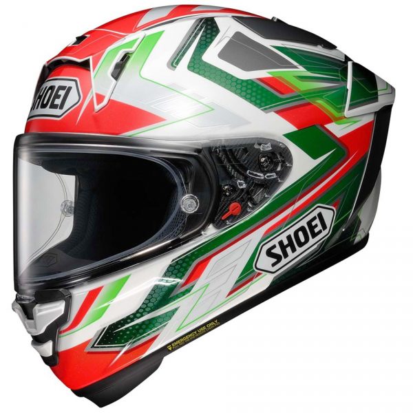 Shoei X-SPR Pro Motorcycle Helmet Escalate TC4 Red Green