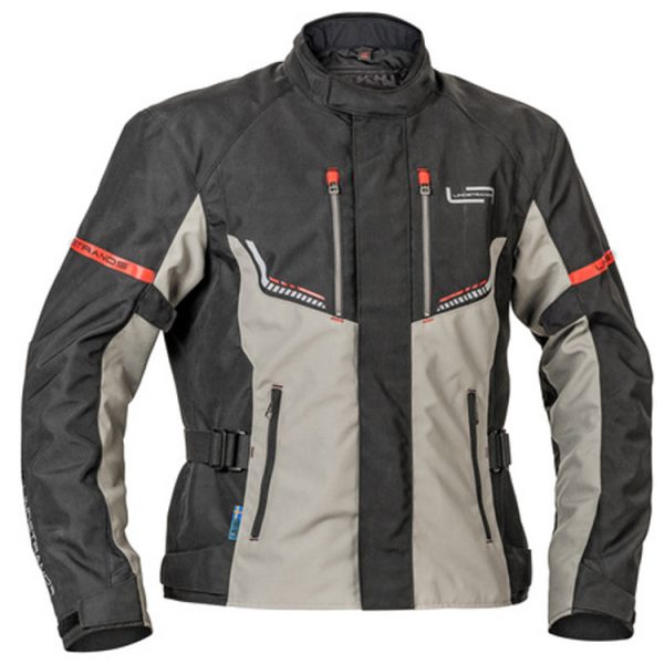 Lindstrands Lomsen Textile Motorcycle Jacket Black Grey