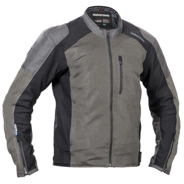 Halvarssons Arvika Textile Motorcycle Jacket Black Grey