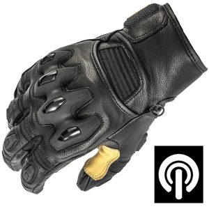 Halvarssons Flon Leather Motorcycle Gloves Black