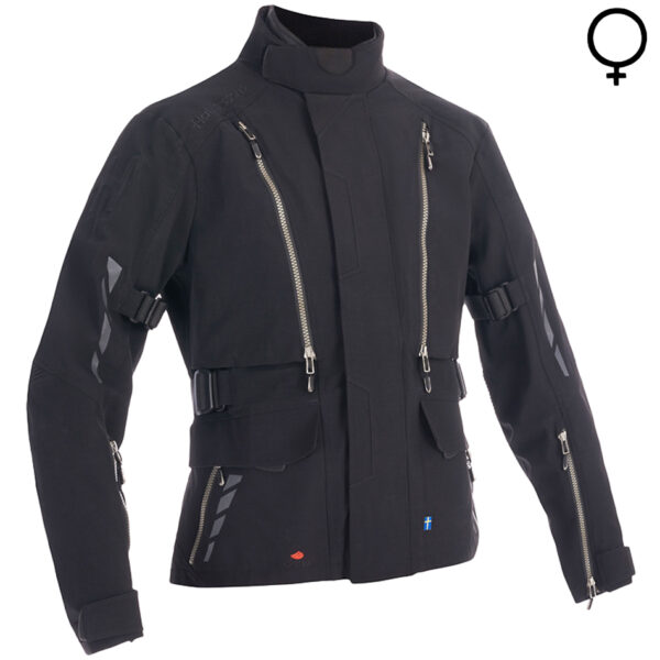 Halvarssons Vinvallen Lady Textile Motorcycle Jacket Black